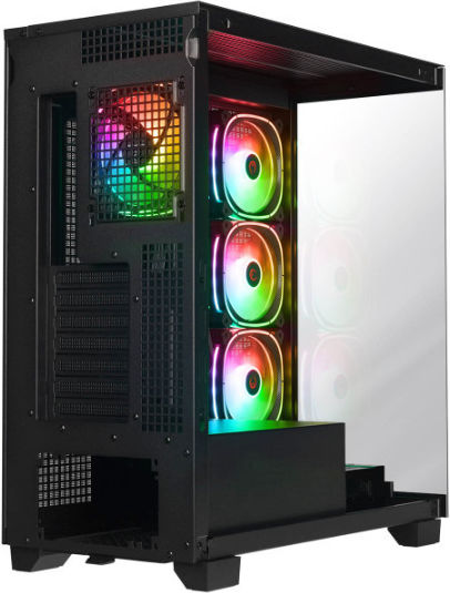 Rampage Hydra V1 Gaming Middle Tower Carcasă Calculator cu Fereastră Laterală Negru