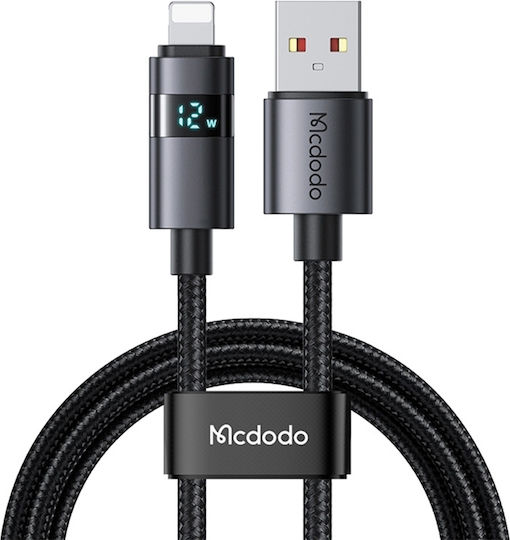 Mcdodo LED USB-A to Lightning Cable 18W Black (CA-6490)