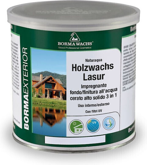 Borma Wachs Naturaqua Holzwachs Lasur Wasser 58 Palisanderholz Matt 5Es