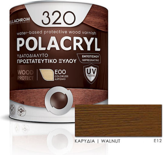 Pellachrom Polacryl 320 Impregnation Varnish Water Walnut Satin 750ml
