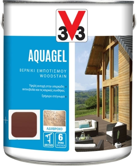 V33 Aquagel Woodstain Пропитка за Вода Екзотични Сатен 750мл
