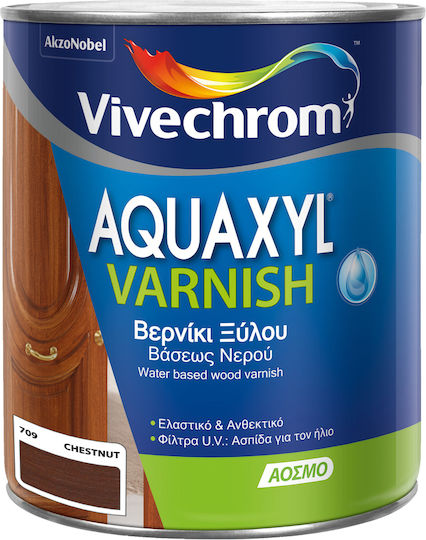 Vivechrom Aquaxyl Varnish Wasser 709 Kastanie Satin,σατεν 750ml