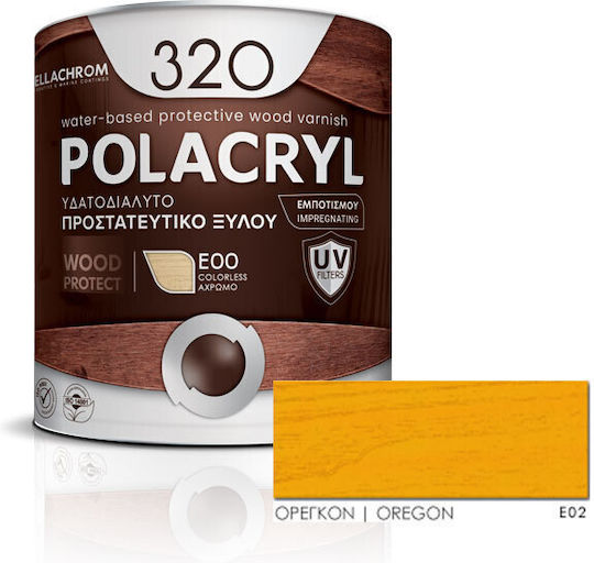 Pellachrom Polacryl 320 Βερνίκι Εμποτισμού Νερού Όρεγκον Σατινέ 750ml