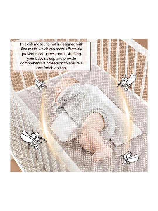 ForHome Mosquito Net Cradle Tulle 300613 White 140x70x70cm