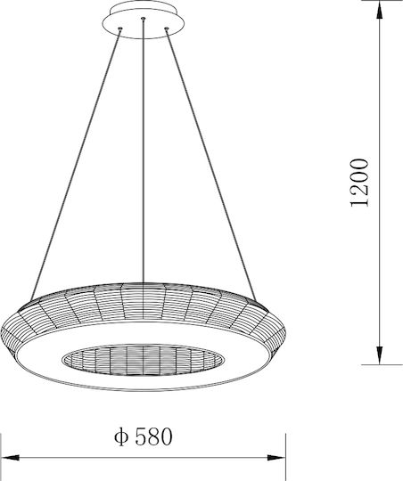 Sun Light LED Κρεμαστό Φωτιστικό Μπεζ 58x120x58εκ. Sun Light LED Κρεμαστό Φωτιστικό Μπεζ 58x120x58εκ.