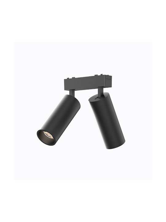 Sun Light Двойно LED Регулируемо бяло Спот в Черен Цвят
