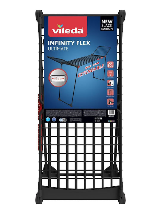 Vileda Infinity Flex Πτυσσόμενη Απλώστρα Δαπέδου από Αλουμίνιο με Μήκος Απλώματος 30m
