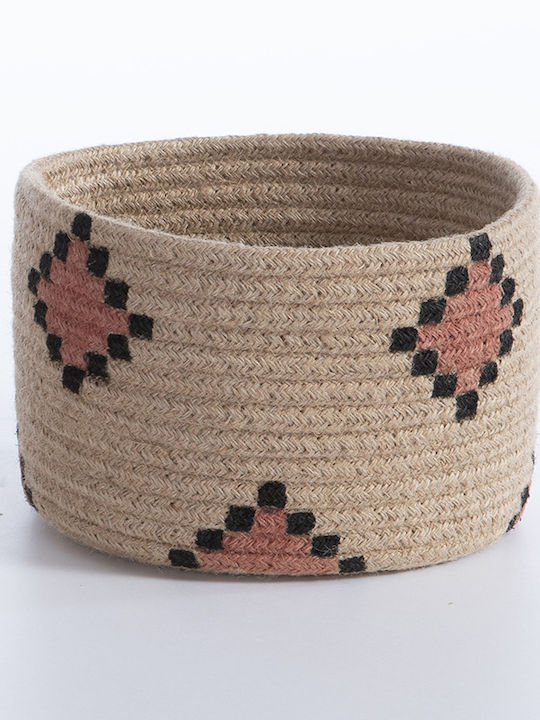 Nef-Nef Homeware Alemao Κασπώ Ψάθινο Καφέ 22x22x14εκ.