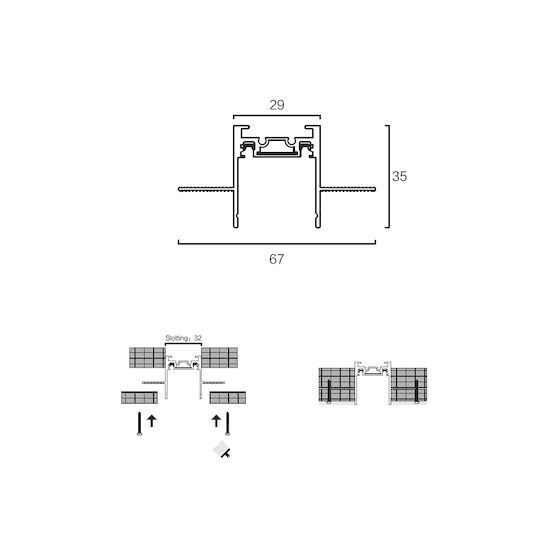 Sun Light LED Γραμμικό Φωτιστικό Τοίχου