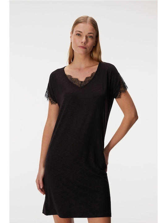 GoldenBay Summer Women's Nightdress Black