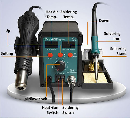 Proskit SS-979B Fier de lipit Electrică cu Reglaj de Temperatură