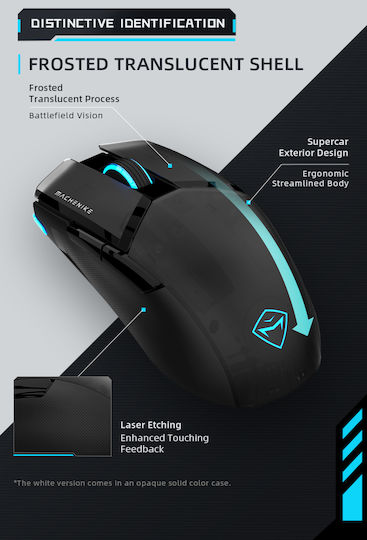 Machenike M7 Pro Ασύρματο Gaming Ποντίκι 8000 DPI Λευκό