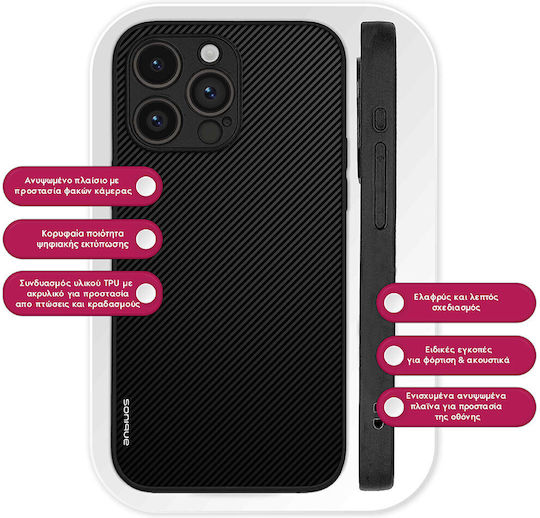 Калъф Sonique Carbon Series за Google Pixel 9 Pro 5G Черен