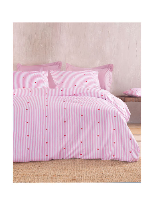 Rythmos Set Pături Pentru Copii Semi Dublu Cu Față De Pernă Young Heart Roz 160x240 cm