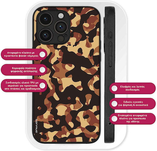 Sonique Camouflage Army Series Case for Motorola Moto G73 5G Brown 01