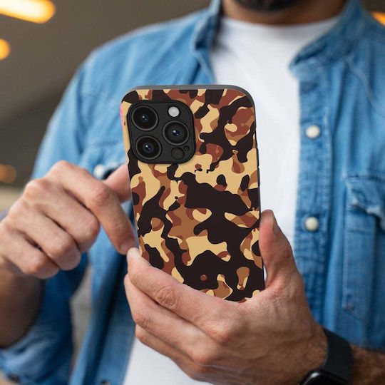 Калъф Sonique Camouflage Army Series за Motorola Moto E22 4G кафяв 01