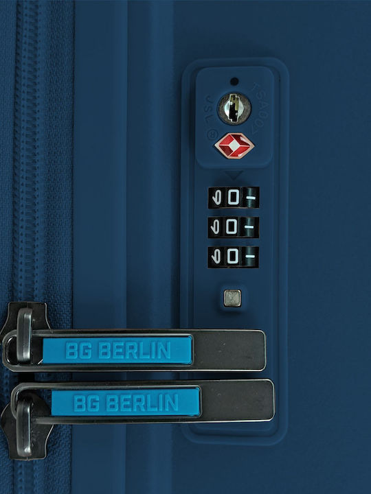 Bg Berlin Μεσαία Βαλίτσα Ταξιδίου Σκληρή Oxford Blue με 4 Ρόδες Ύψους 67.5εκ.