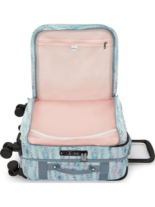 Kipling Spontaneous Βαλίτσα Ταξιδίου Καμπίνας Υφασμάτινη Palmtree Leaves με 4 Ρόδες Ύψους 53εκ.