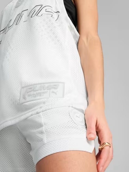 Damen Bluse Ärmellose Weiß