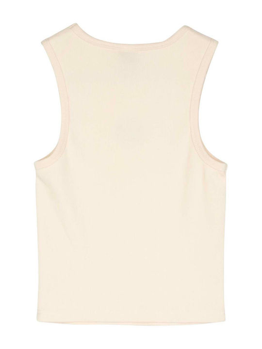 Bluza Damă Fără Mâneci Bej Chalk
