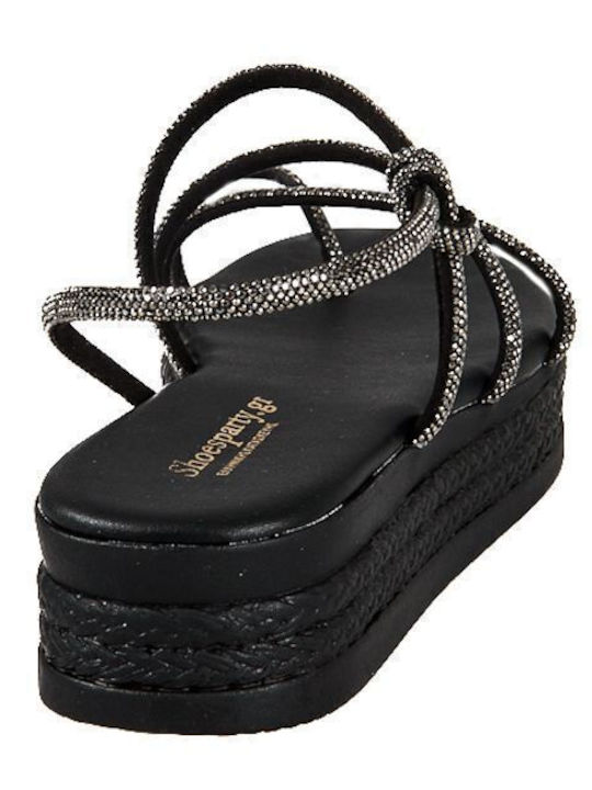 Women's Flat Sandals Flatforms in Black Color