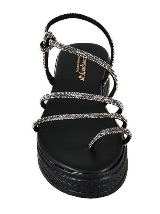 Women's Flat Sandals Flatforms in Black Color