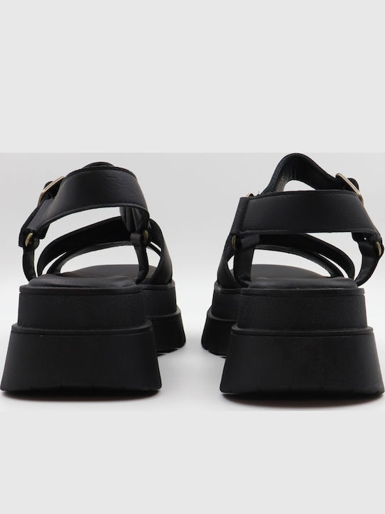 Γυναικεία Σανδάλια Flatforms Μαύρα