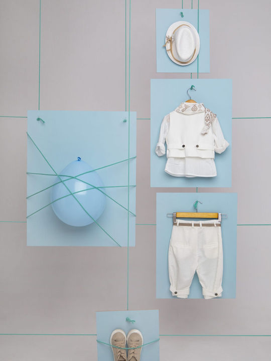 Baptism Suit for Boy Ntemis Ecru 1747 Bambolino Bmb-1747