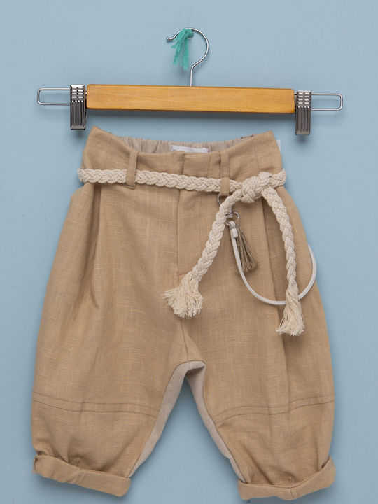 Baptism Suit for Boy Periklis Beige-Honey-Ecru 1750 Bambolino Bmb-1750