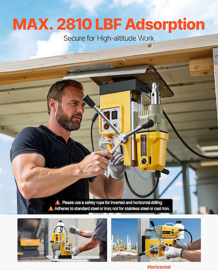 Vevor Magnetic Drill Press CLZJP2JT40MM4PKJVV2 with Power 1.2kW