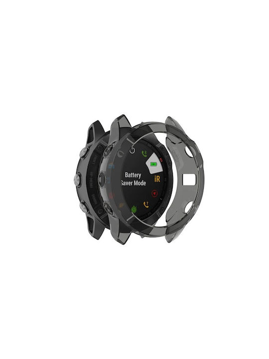 Cele mai bune accesorii carcasă din silicon în culoare negru transparent pentru Garmin Fenix 7x
