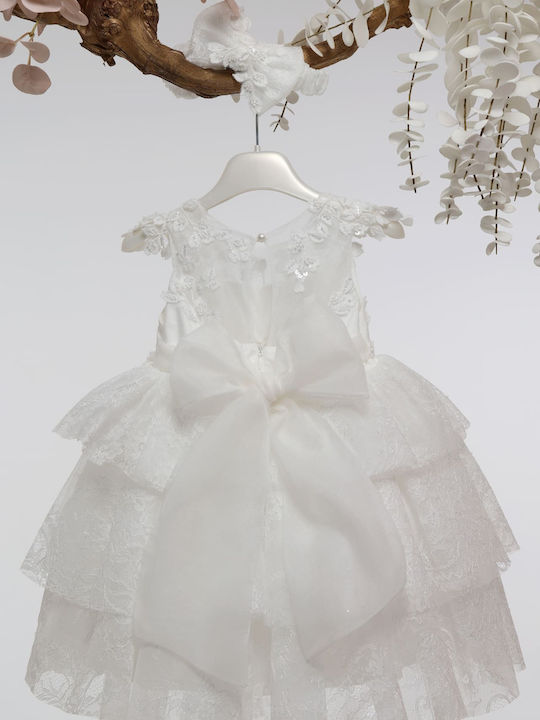 Mi Chiamo Ecru Taufkleid aus Spitze