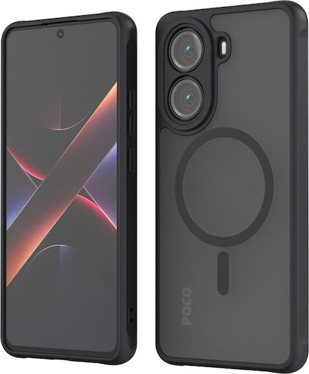 Spacecase Hybrid Magsafe Back Cover Plastic / Silicone Black (Poco X7 ProHonor X7)