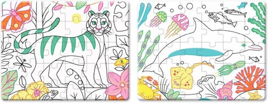 Make Puzzles & Paint Animals 4x30pcs Auzou