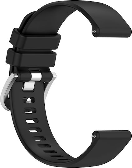Curea din silicon neagră cu cataramă argintie lucioasă lichidă de 22mm pentru Huawei Watch 4 Pro