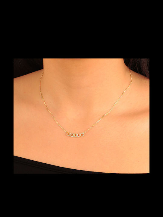 Jeweltude Κολιέ από Επιχρυσωμένο Ασήμι