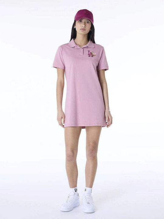 60596553 New Era Wmns MLB Tennis Dress Los Angeles Dodgers Ash Pink Color