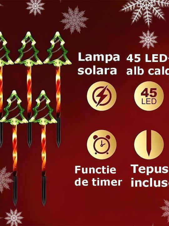 cu lumină LED Decorațiune de Crăciun Braduleț 44cm. Alb 5buc