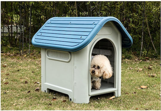 Dog House Plastic Outdoor Gray 45x75x65cm