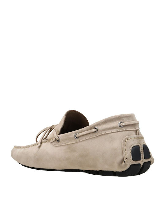 Men's Suede Loafers Beige