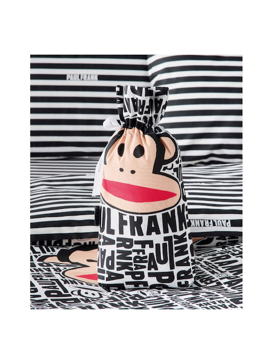 Paul Frank Σετ Σεντόνια Μονά Βαμβακερά White-Black 160x270cm 3τμχ