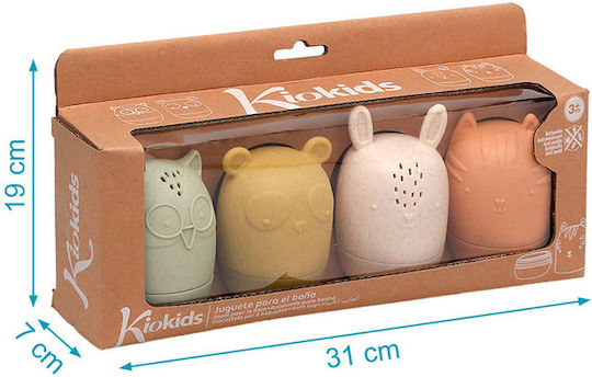 Kiokids Animals Παιχνίδι Μπάνιου για 3+ Μηνών 4τμχ