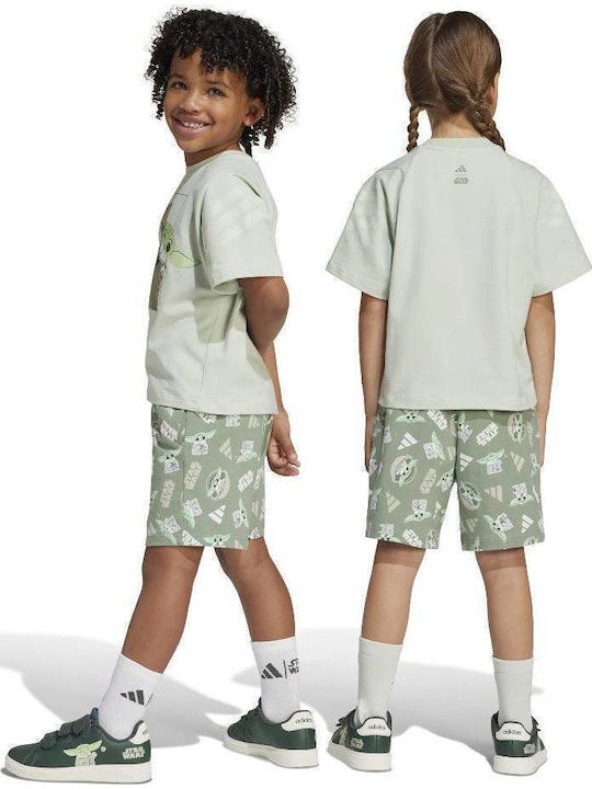 adidas Kids Set with Shorts Green 2 Pieces