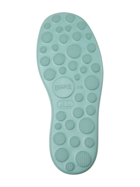 Δερμάτινα Γυναικεία Σανδάλια Flatforms Πράσινα