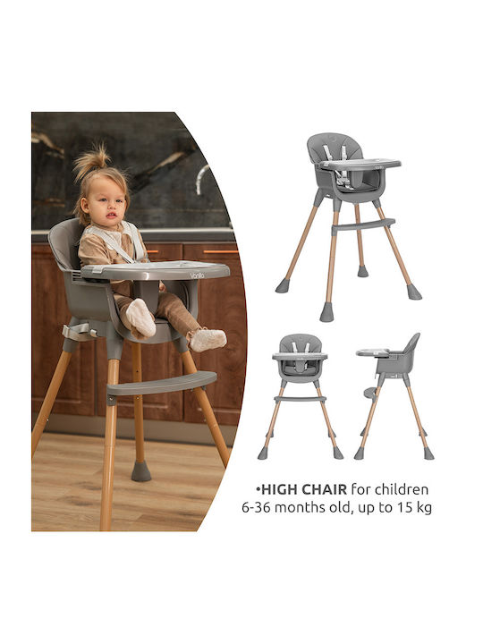 Lorelli Vanilla Highchair 3 in 1 with Adjustable Height Green