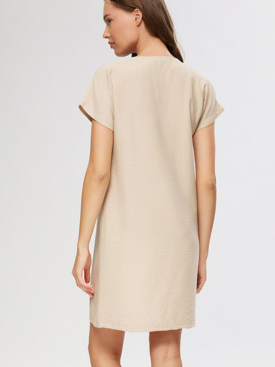 Summer Mini Dress Beige