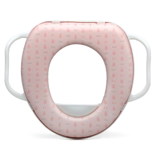 Kiokids Toddler Toilet Seat Pink with Handles