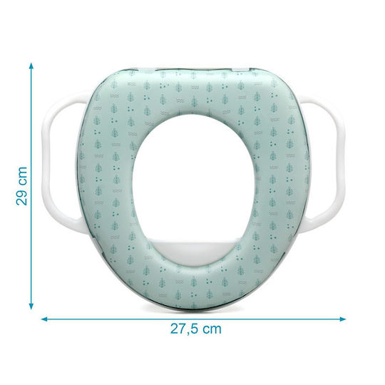 Kiokids Toddler Toilet Seat with Handles Green