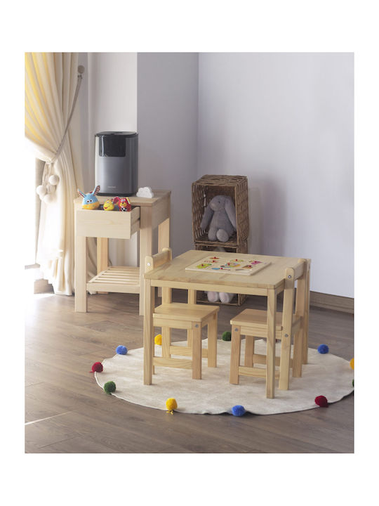 Kids Table and Chairs Set for Painting made of Wood Affetto