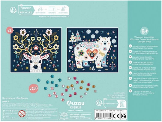 Auzou Painting Shiny Creations With Gems for Children 5+ years Years